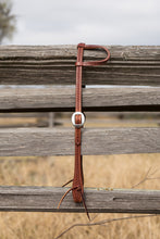 Load image into Gallery viewer, Basket Stamped One Ear Headstall with Tie Ends
