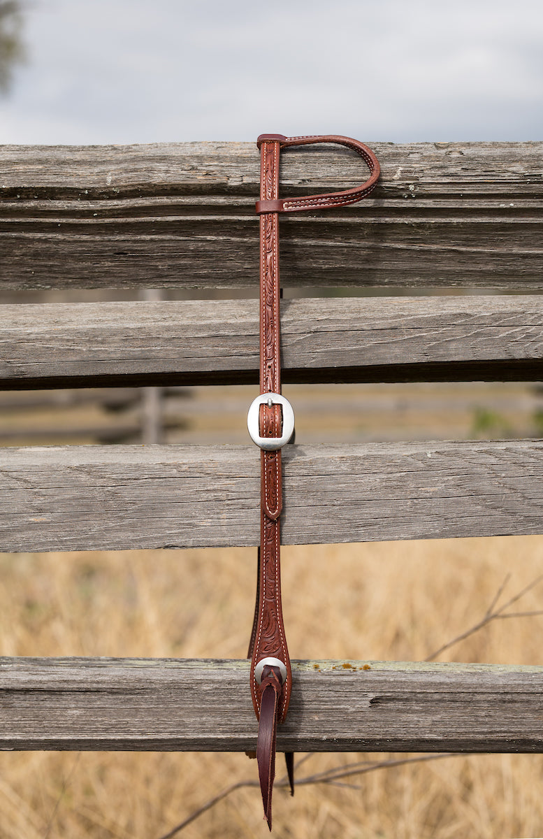 Floral Tooled One Ear Headstall