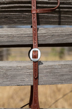 Load image into Gallery viewer, One Ear Floral Tooled Headstall with Tie Ends
